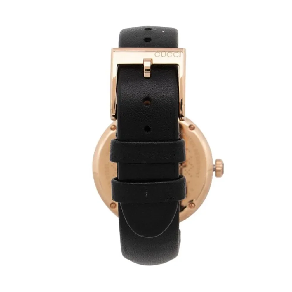 Gucci Rose Gold Leather Diamantissima 32mm Watch